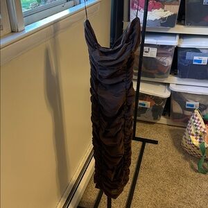Urban Outfitters sheer Chocolate Brown Dress